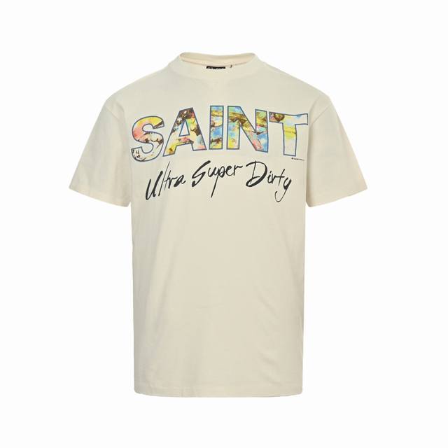 Saint Michael 25Ss Oil painting Saint letter print short sleeves The overall fab