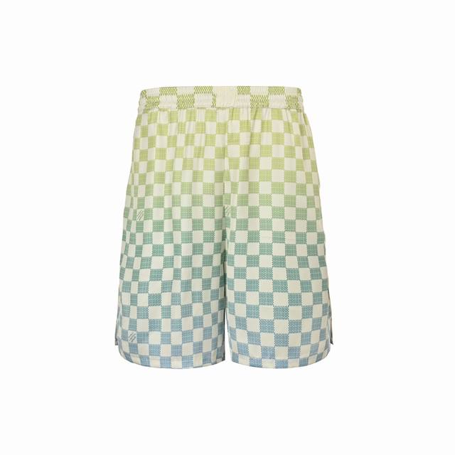 Louis Vuitton Gradient Checkerboard Shorts Lv's new silk shorts incorporate the