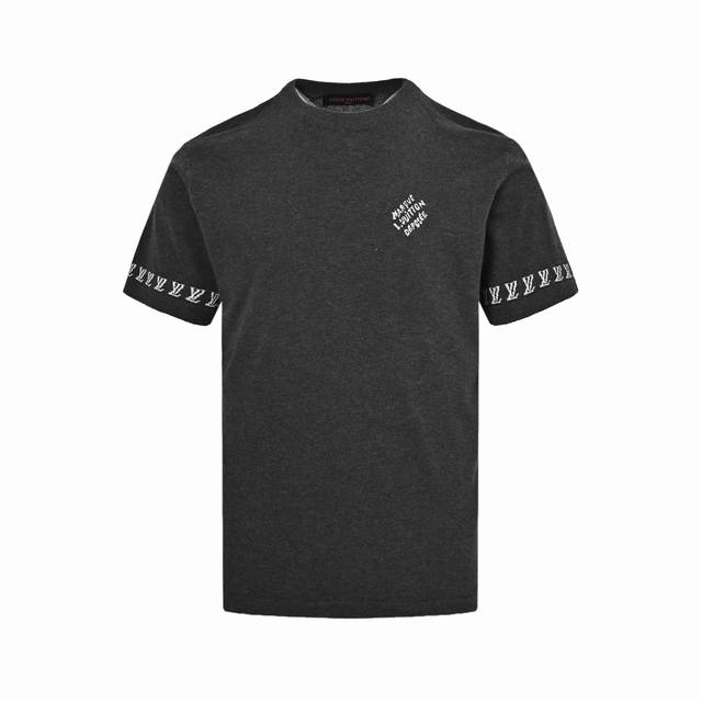 Louis Vuitton 24Ss jacquard logo short sleeves This short-sleeved crew neck swea