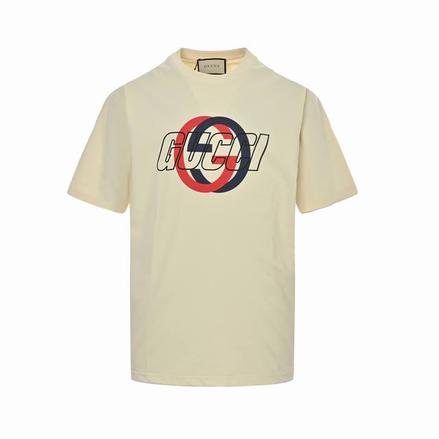 Gucci 24Ss Double G Interlocking Logo Printed Short Sleeves The early spring men