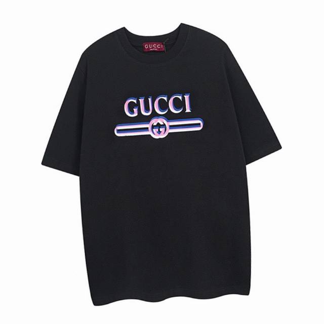 Gucci Summer new product ghost belt letter print round neck short sleeve T-shirt