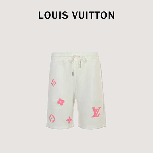 Louis Vuitton 25Ss Logo Printed Shorts The fabric is a customized 380g washed pu