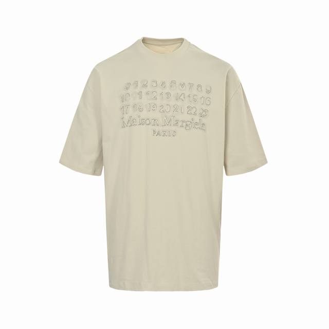 Maison Margiela Mm6 unfinished embroidery printed short sleeves Customized high-