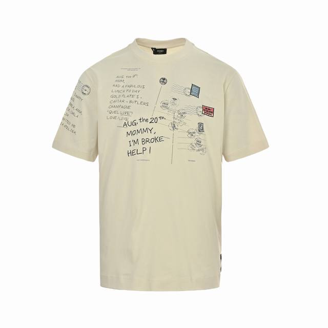 Fendi 25Ss stamp stamp printed short sleeves original 10,300 purchase, special s