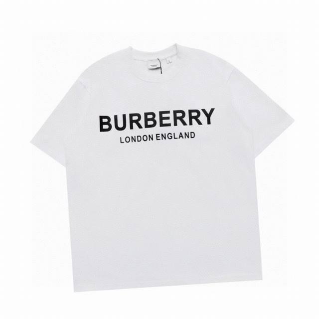 Burberry Summer new style, London limited edition letter logo round neck short-s