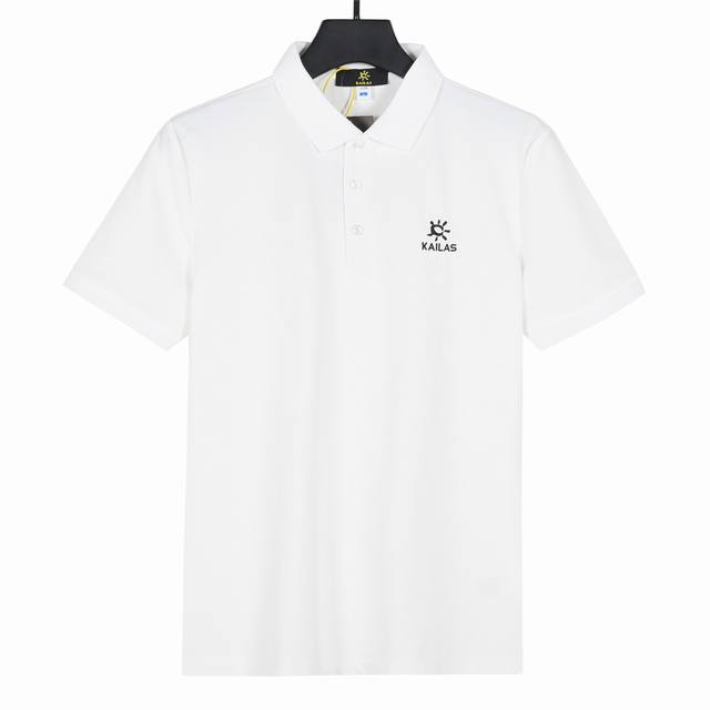 Kailas-Kailas Lapel Polo Shirt Embroidered Ice Cotton Short Sleeve T-shirt Clear
