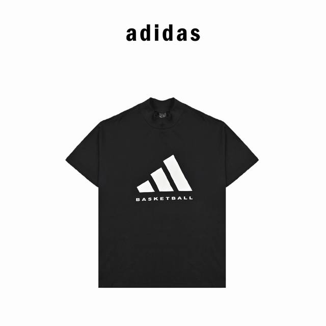 Adidas three-dimensional silicone turtleneck short-sleeved unisex, oversize vers