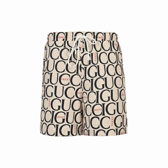 Gucci 24Ss capsule series full print beach shorts uses 3D laser positioning cutt