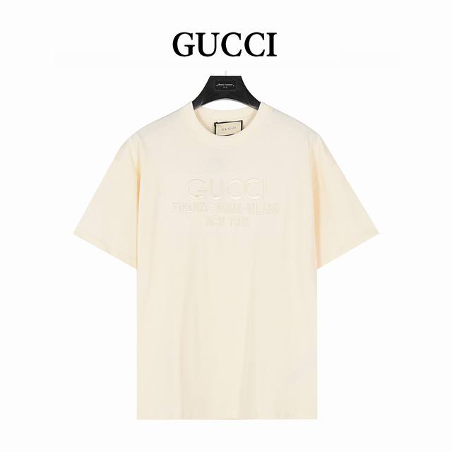 Gucci 25Ss Obscure Gucci City Embroidery Short Sleeve T-shirt Casual wear and T-