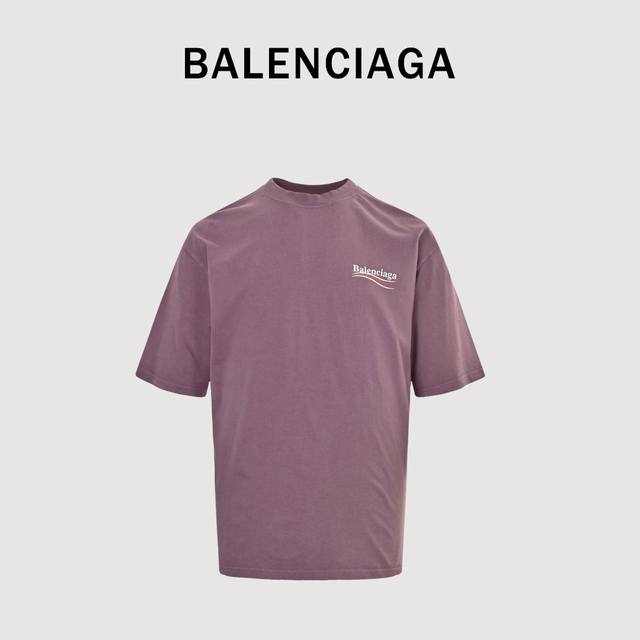 Balenciaga 25Ss Coke letter short-sleeved T-shirt We made it to order and dye th