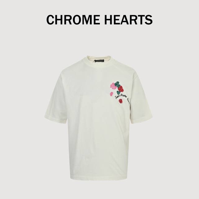 Chromehearts 25Ss Valentine's Day patchwork embroidery graffiti short-sleeved T-