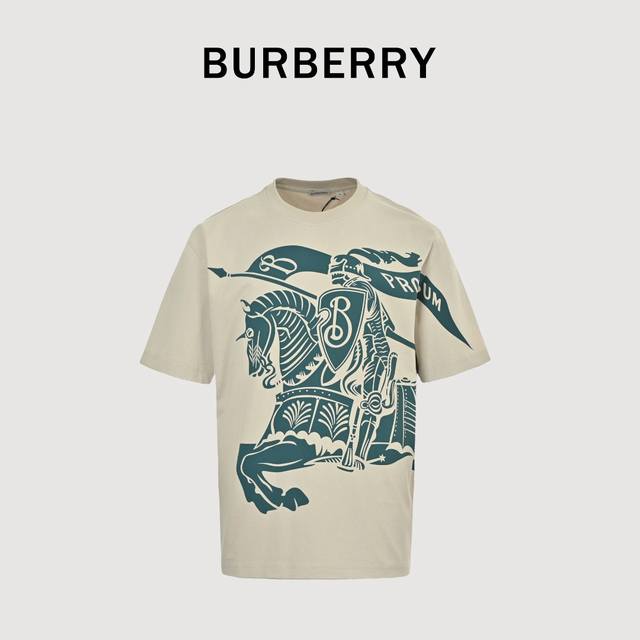 Burberry Bbr War Horse Knight Equestrian Short Sleeve T-shirt Original 4800 purc