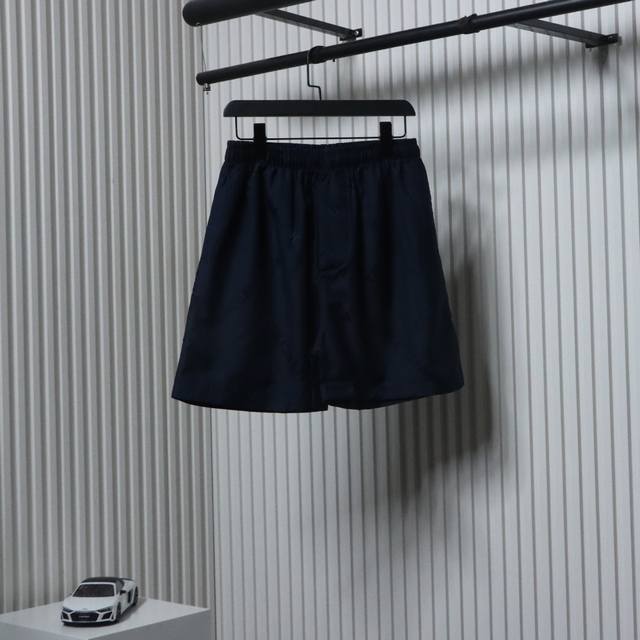 Balenciaga 25Ss full print dark pattern jacquard shorts Exclusively woven cupro