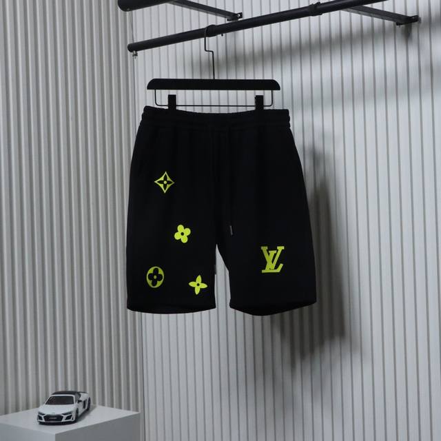 Louis Vuitton 25Ss Logo Printed Shorts The fabric is a customized 380g washed pu