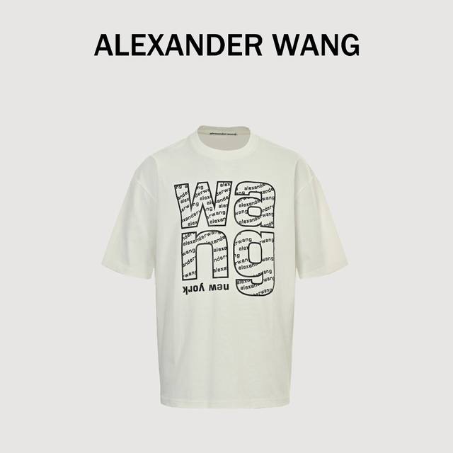 Alexander Wang 25Ss full-print short-sleeved T-shirt The fabric is made of custo