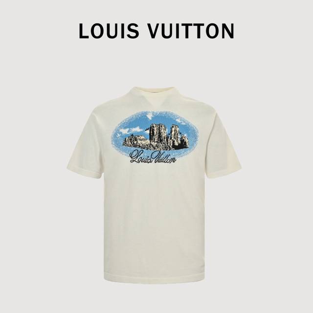 Louis Vuitton Western Denim Jacquard Knit Short Sleeves The new short-sleeved cr