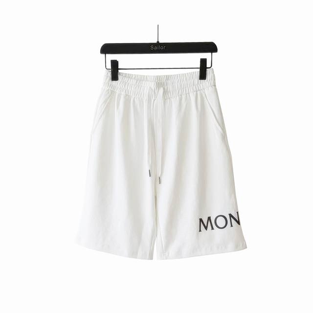 Real shot details + size chart Moncler 24Ss letter logo back pocket iconic short