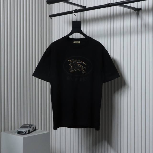 Burberry 25Ss Circle Warhorse Foam Print Short Sleeve Burberry 3D Warhorse T-shi
