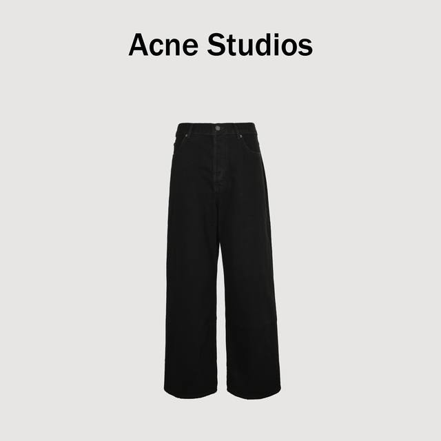 Acne Studios 25Ss 1981M black denim trousers Made of custom high-count cotton bl