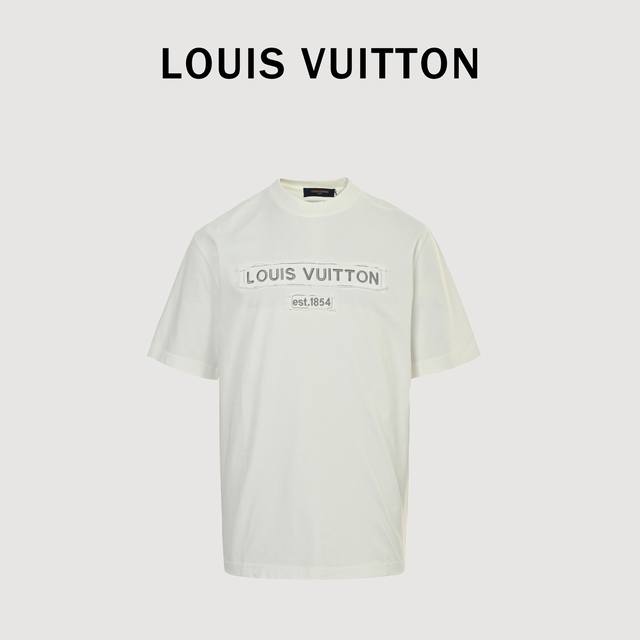 Louis Vuitton Lv patch letter 1854 embroidered short-sleeved T-shirt Selected lo
