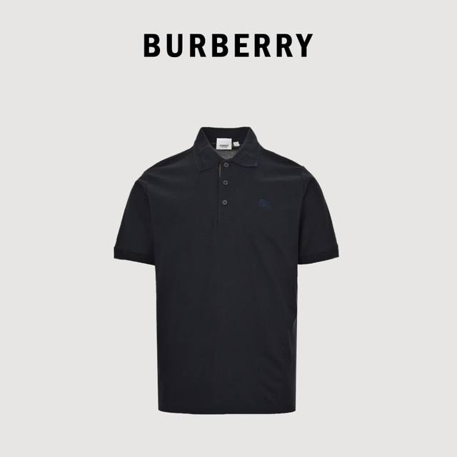 Burberry Bbr Warhorse Plaid Access Short Sleeve Polo Shirt Navy Blue Original pu