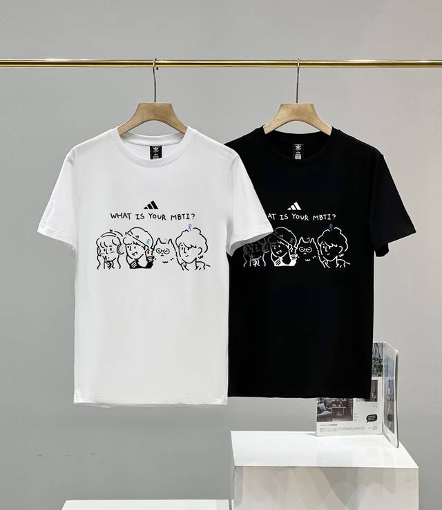Adidas new short-sleeved T-shirt, casual, comfortable and loose version, the ove