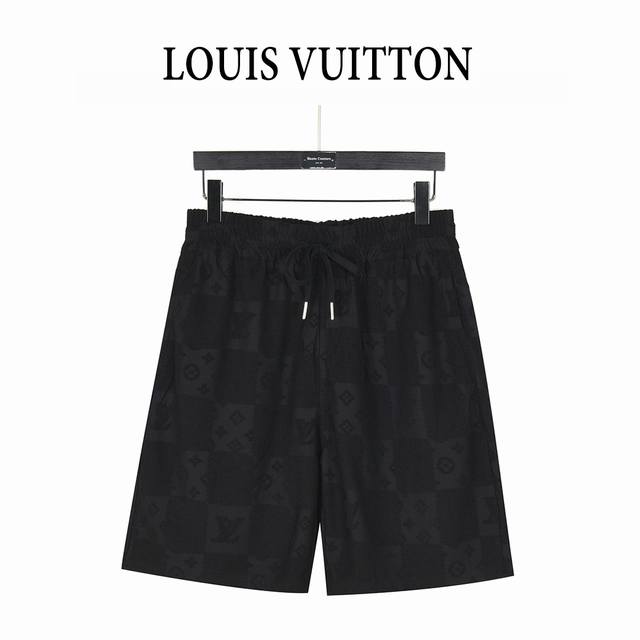 Louis Vuitton 25Ss Large Checkerboard Logo Towel Jacquard Shorts Full Damier che