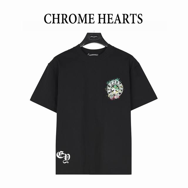 Chromehearts 25Ss colorful horseshoe cross foam printed short-sleeved T-shirt Th