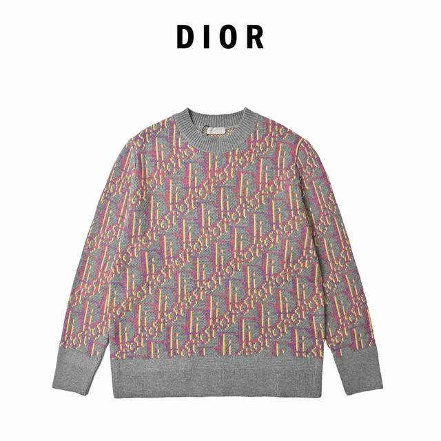 Dior Cd Full Print Jacquard Round Neck Sweater National Special 11,087 Purchased