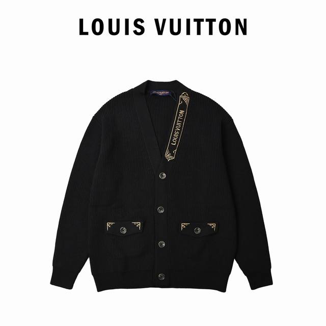 Louis Vuitton 2025 New Monogram Floral Embroidery Letter Knitted Cardigan Sweate