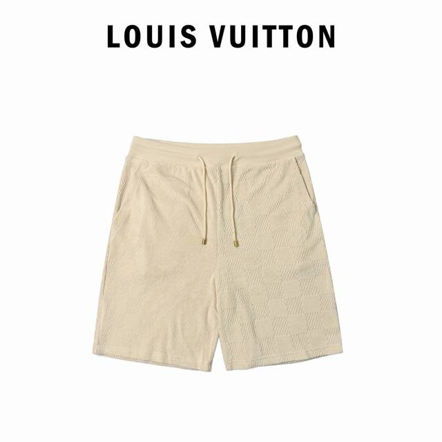 Louis Vuitton Lv checkerboard suit drawstring terry shorts Authentic 10707 purch