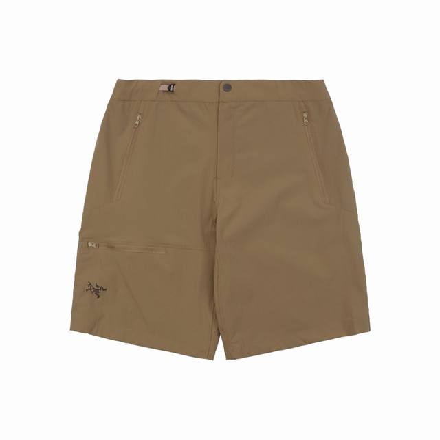 Gamma Lightweight Short 9 -Khaki Aequora Airperm blended fabric 86% nylon + 14%