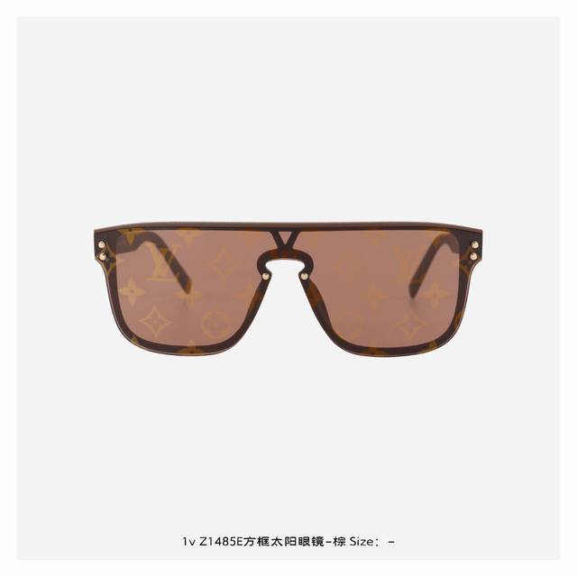 Lv Z1485E Square Frame Sunglasses - Brown Wide temples and large frames present