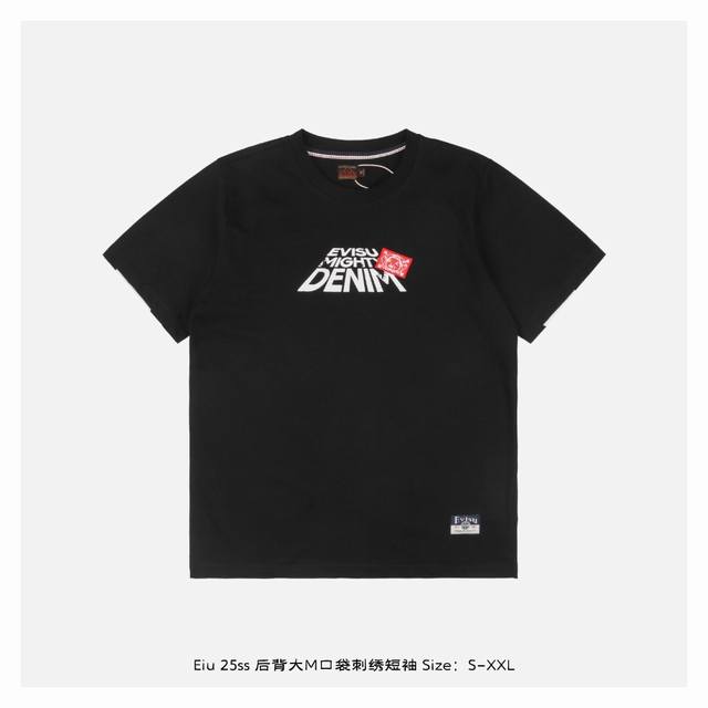 Evisu Fushen 25Ss Back Large M Pocket Embroidered Short Sleeves The fabric is ma