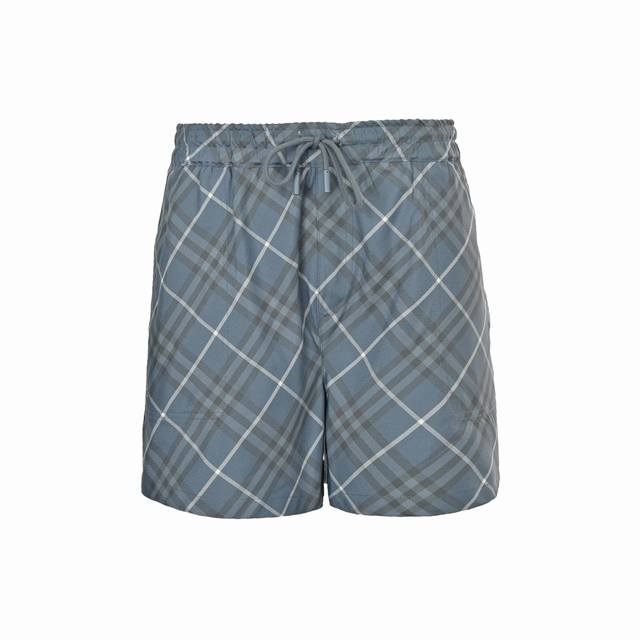 Burberry 25Ss drawstring shorts The fabric is made from dyed yarns and then wove