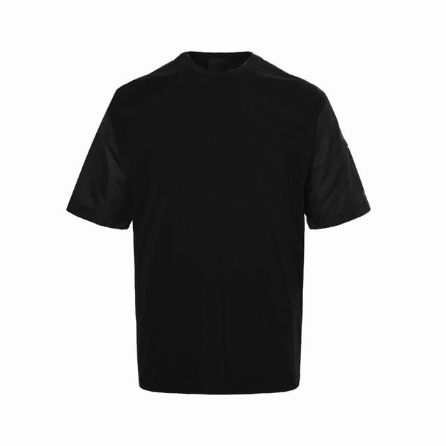 Prada Sleeve triangle label pocket nylon patchwork short sleeves Customized merc