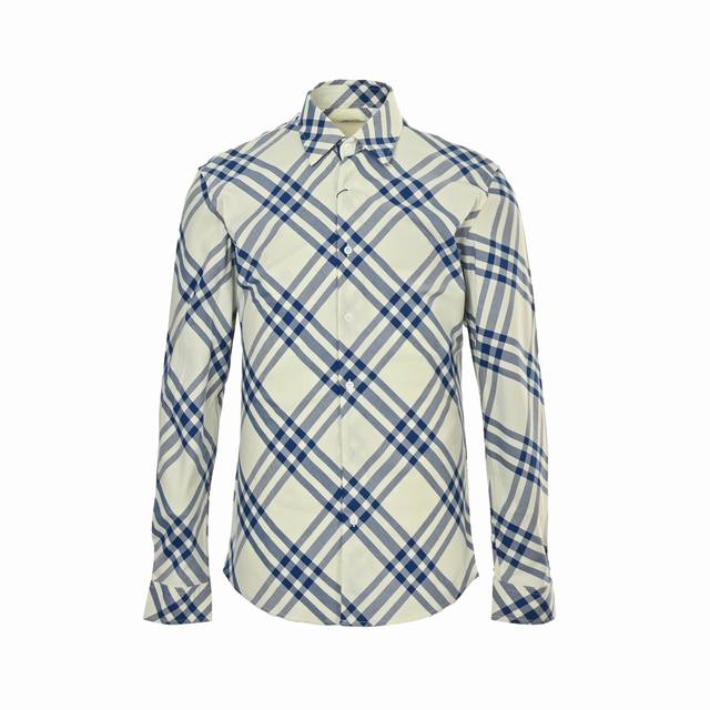 Burberry 24Ss oblique plaid long-sleeved shirt Old fans hurry up and grab it. Th