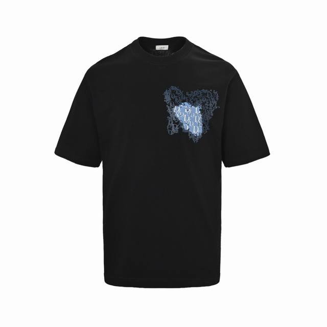 Dior Dior heart print short sleeves Logo logo exquisite upgrade, inspired by the