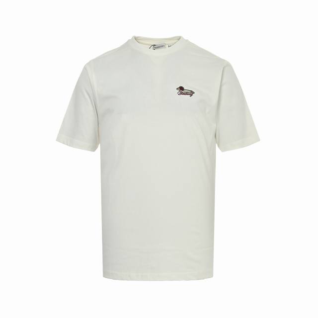 Burberry 24Ss duck embroidered short sleeves plain woven high-quality cotton, wa