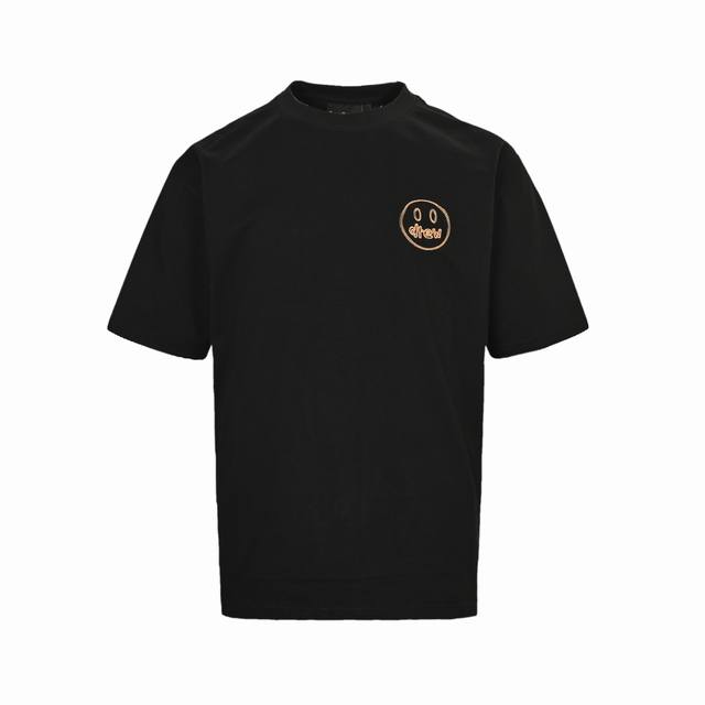 Drew House chest smiley face embroidery short sleeves chest smiley face letter e