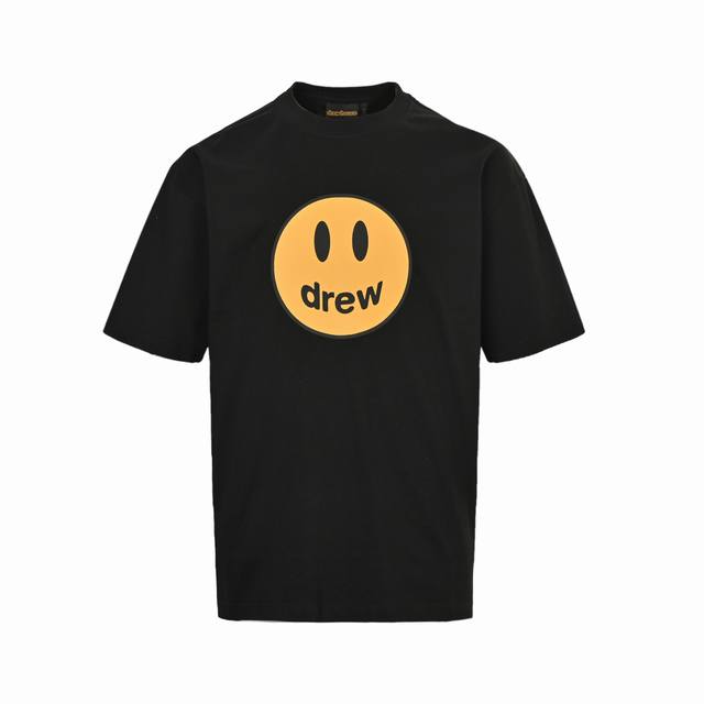 Drew House classic smiley face print short sleeves Custom woven and dyed fabrics
