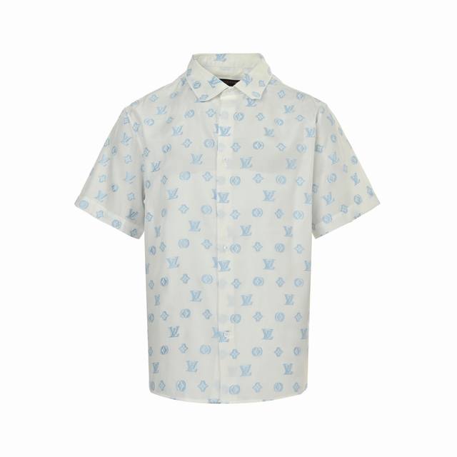Louis Vuitton 25Ss jacquard full print short-sleeved shirt The new cotton short-