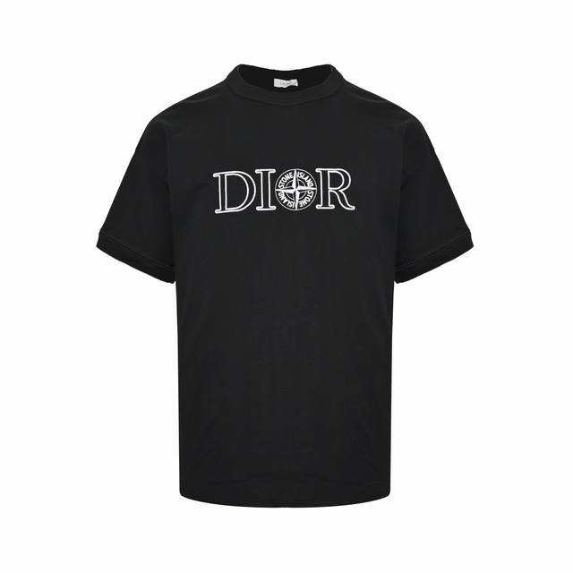 Dior 24Ss Stone Island co-branded embroidered short sleeves Yb purchased and mad