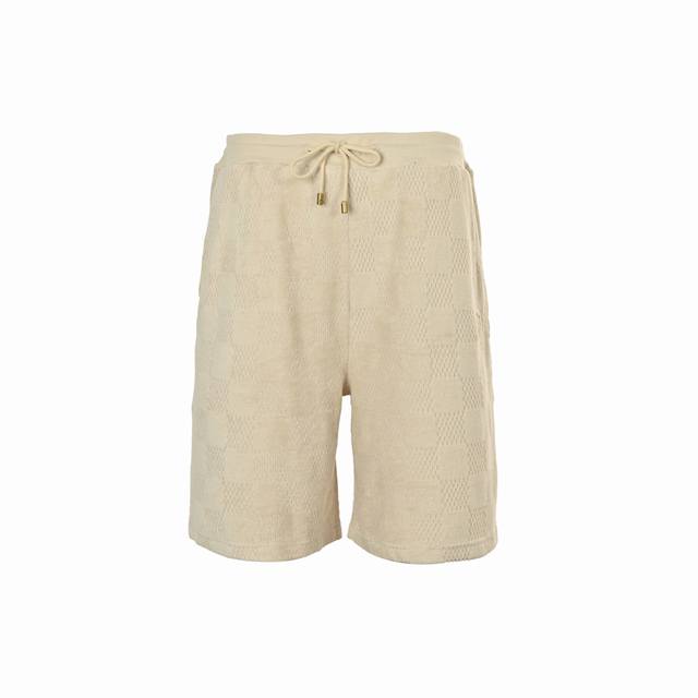 Louis Vuitton 25Ss Checkerboard Towel Jacquard Shorts Authentic 10707 purchase,