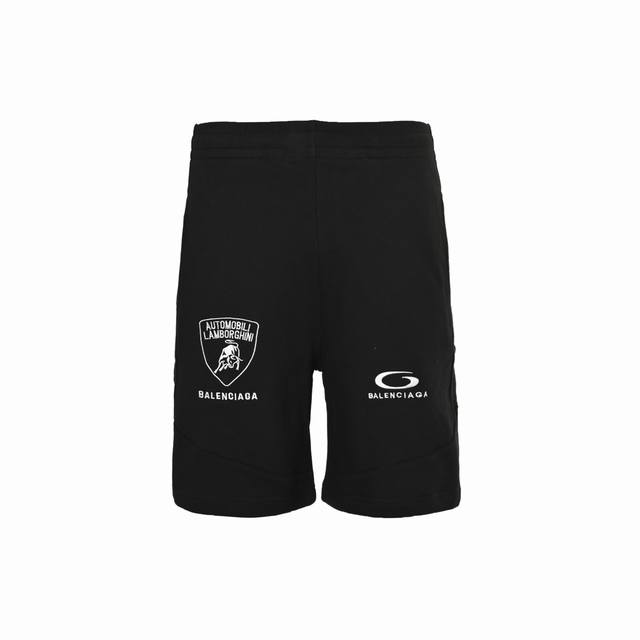 Balenciaga 25Ss Lamborghini embroidered shorts Using three-dimensional embroider