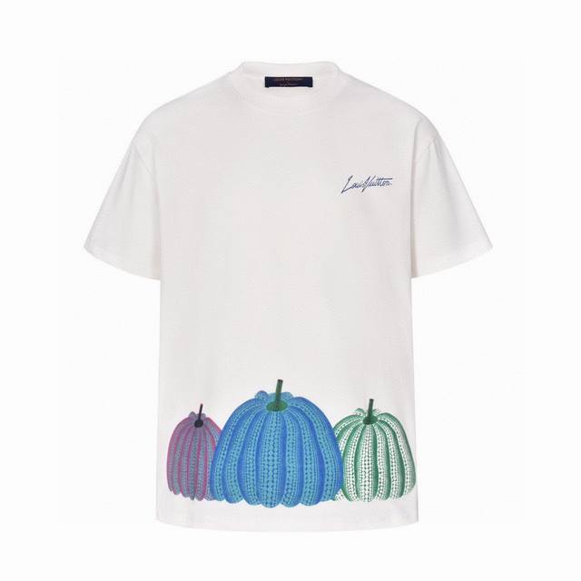 Louis Vuitton New summer pumpkin pattern print round neck short-sleeved T-shirt