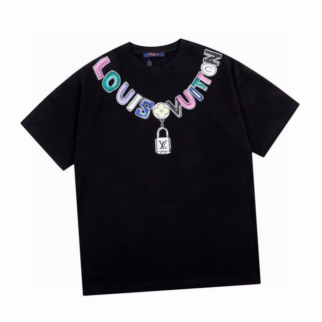 Louis Vuitton Summer new classic necklace pendant colorful letter round neck sho