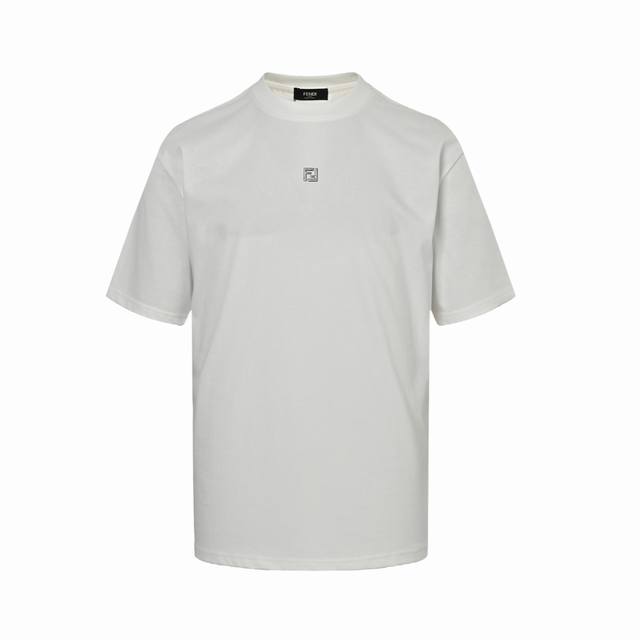 Fendi 24Ss Ff Silver Label Embossed Logo Short Sleeve Inspired by the retro styl