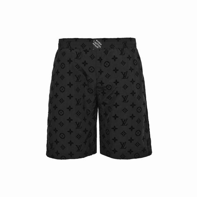 Louis Vuitton 25Ss full print monogram flocked beach shorts High count ultra-hig