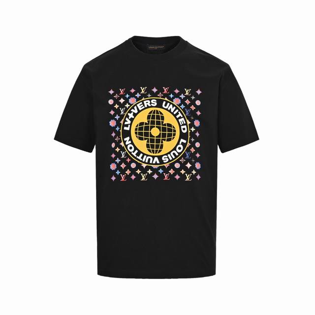 Louis Vuitton 25Ss printed logo with pressed letters short sleeves Lv new T-shir